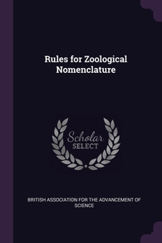 Paperback Rules for Zoological Nomenclature Book