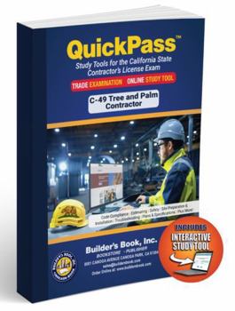 C-49 Tree and Palm Contractor QuickPass Study Tool Book with Online Interactive Software