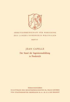 Paperback Der Stand Der Ingenieurausbildung in Frankreich [German] Book