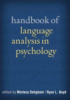 Hardcover Handbook of Language Analysis in Psychology Book