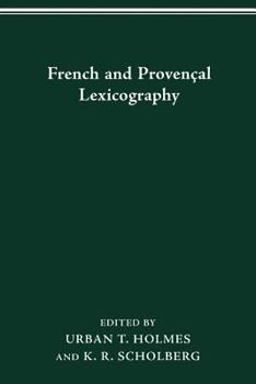 Paperback French and Provençal Lexicography Book