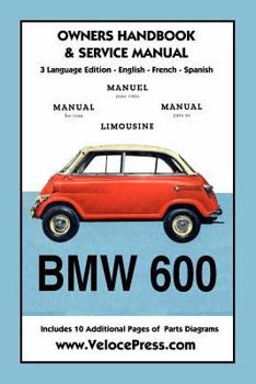 Paperback BMW 600 Limousine 1957- 59 Owners Manual & Service Book