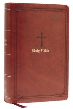Imitation Leather KJV Holy Bible: Large Print Single-Column with 43,000 End-Of-Verse Cross References, Brown Leathersoft, Personal Size, Red Letter, Comfort Print: King Book
