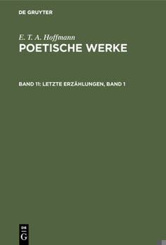 Hardcover Letzte Erzählungen, Band 1 [German] Book