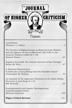 Paperback The Journal of Higher Criticism Volume 14 Number 4 Book