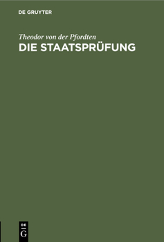 Hardcover Die Staatsprüfung: Eine Anleitung Für Referendare [German] Book