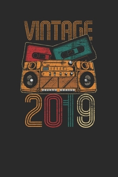 Paperback Vintage 2019: Dotted Bullet Grid Notebook / Journal (6 X 9 -120 Pages) - Birthday Gift Idea Book