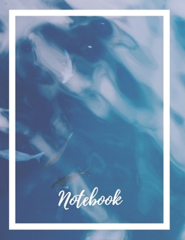 Paperback Composition Notebook: Lined Notebook Journal Paperback - Fish Beneath The Surface - 120 Ruled Pages - Large (8.5 x 11 inches) - Back To Scho Book