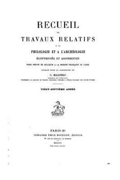 Paperback Recueil de travaux relatifs à la philologie et à l'archéologie égyptiennes et assyriennes [French] Book