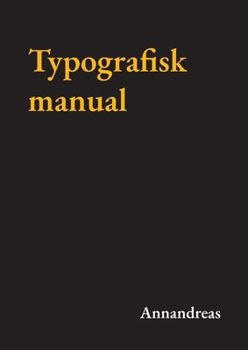 Paperback Typografisk manual [Swedish] Book