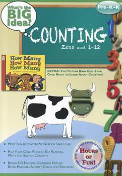 Paperback Counting, Grades Pre-K-K: Zero and 1-12 [With CDROM] Book