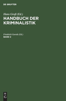 Hardcover Handbuch Der Kriminalistik. Band 2 [German] Book