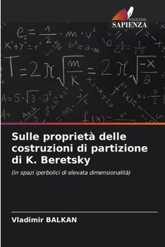 Paperback Sulle proprietà delle costruzioni di partizione di K. Beretsky [Italian] Book