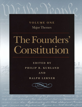 Paperback The Founders' Constitution: Major Themes Book