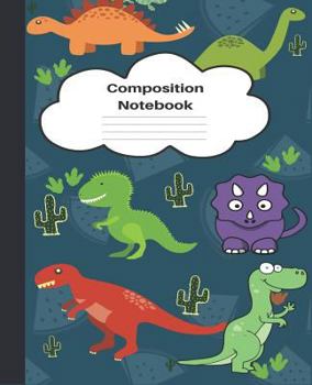 Paperback Composition Notebook: Wide Ruled Dinosaur Composition Notebook II Book