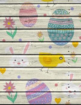 Rustic Easter Egg Sketchbook: Cute Easter Themed Sketch Book with Blank Pages to Draw and Doodle In - Faux Wood Rustic Style Easter Basket Stuffer for Girls Boys Teens Kids (130 Pages 8.5 x 11)