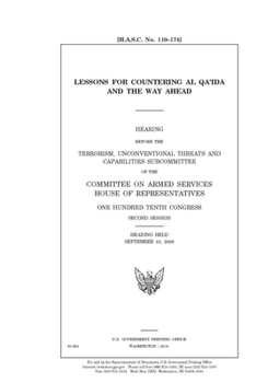 Paperback Lessons for countering al Qa'ida and the way ahead Book