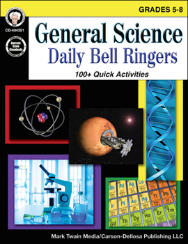 Paperback General Science, Grades 5 - 8: Daily Bell Ringers Book