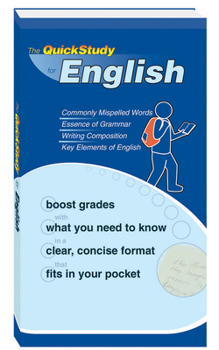 Paperback English - Grammar, Writing, Style & Misspelled Words: A Quickstudy Reference Tool Book