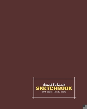 Paperback Amiesk Notebook - Sketch Book - 600 pages (8 x 10 inch) - Glossy Cover Book