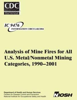 Paperback Analysis of Mine Fires for All U.S. Metal/Nonmetal Mining Categories,1990-2001 Book
