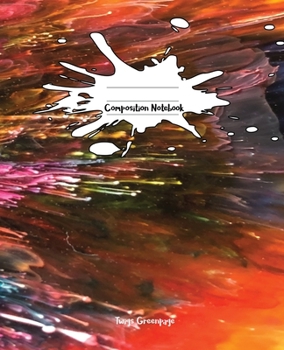 Paperback Composition Notebook: 150 page College Rule Composition Size Notebook Paint Art Pattern Book