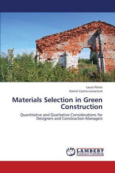 Paperback Materials Selection in Green Construction Book
