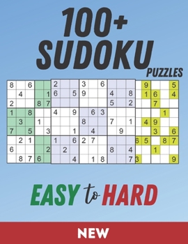 Paperback 100+ Sudoku Puzzles Easy to Hard: Huge Bargain Collection of 100 Puzzles and Solutions - Tons of Challenge for your Brain - That Range In Difficulty F Book