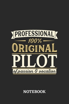 Professional Original Pilot Notebook of Passion and Vocation: 6x9 inches - 110 graph paper, quad ruled, squared, grid paper pages • Perfect Office Job Utility • Gift, Present Idea