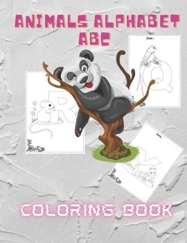 Paperback animals alphabet abc: Coloring book for kids and adults with calming graphics Book