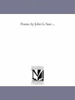 Paperback Poems, by John G. Saxe ... Book