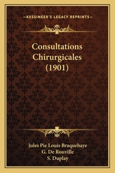 Paperback Consultations Chirurgicales (1901) Book