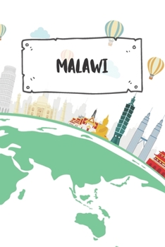 Malawi: Dotted Travel Diary Notebook or Journey Dotted Grid Journal - Holiday Trip Pocketbook for Men and Women with Dots