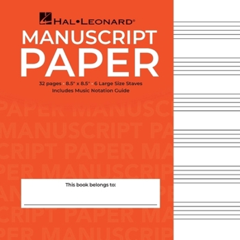 Paperback Wide Staff Manuscript Paper Red Cover Music Notebook with Large Staves and Music Notation Guide Hal Leonard Music Composition Book for Students and Pr Book