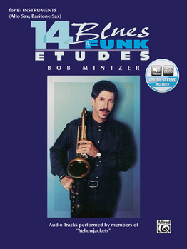 Paperback 14 Blues & Funk Etudes: E-Flat Instrument (Alto Sax, Baritone Sax), Book & Online Audio [With 2 CDs] Book