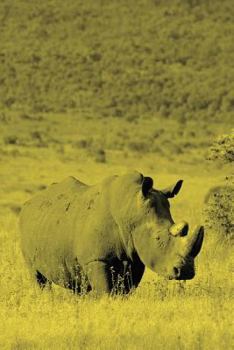 Paperback Alive! white rhino - Yellow duotone - Photo Art Notebooks (6 x 9 version): by Photographer Eva-Lotta Jansson Book