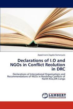 Paperback Declarations of I.O and NGOs in Conflict Reolution in DRC Book