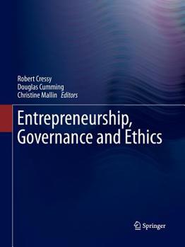 Paperback Entrepreneurship, Governance and Ethics Book