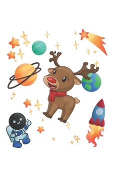 Christmas Reindeer Universe Notebook: Graph Paper Journal 6x9 - 120 Pages