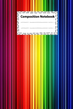 Composition notebook Vintage Abstract retro striped colorful: Wide Ruled Notebook Lined School Journal for Boys Girls Kids Teens Students (Large 6 x 9 inches - College Ruled 100 Pages)