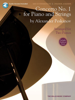 Paperback Concerto No. 1 for Piano and Strings Arranged for Two Pianos - Book/Online Audio Book