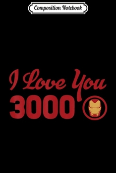 Composition Notebook: Marvel Avengers Endgame Iron Man I Love You 3000 Red Logo  Journal/Notebook Blank Lined Ruled 6x9 100 Pages