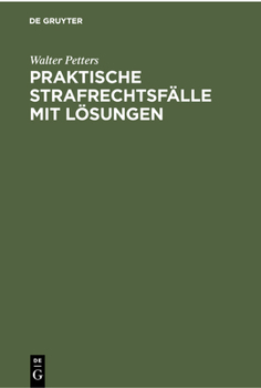 Hardcover Praktische Strafrechtsfälle Mit Lösungen [German] Book