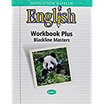 Hardcover Houghton Mifflin English: Workbk Plus Blackline Masters Grade 1 Book