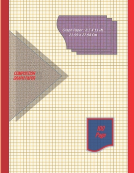 Paperback Graph Paper Notebook 8.5 x 11 IN, 21.59 x 27.94 cm [100page]: 5 squares per inch perfect binding, non-perforated, Double-sided Composition Graph Paper Book