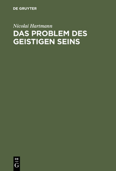 Hardcover Das Problem des geistigen Seins [German] Book