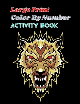 Paperback Large Print Color By Number Activity Book [Large Print] Book