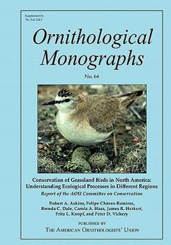 Paperback Conservation of Grassland Birds in North America: Understanding Ecological Processes in Different Regions, Report of the Aou Committee on Conservation Book