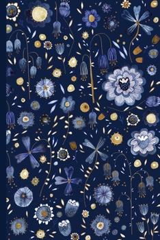 Weekly Planner: A Week to View Diary and Organizer - Sunday Start with Indigo Flowers at Midnight Cover Art