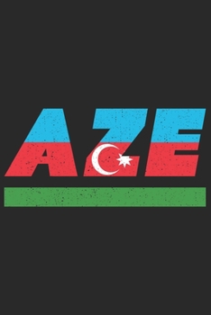 Paperback Aze: Aserbaidschan Notizbuch mit karo 120 Seiten in wei?. Notizheft mit der aserbaidschanischen Flagge [German] Book